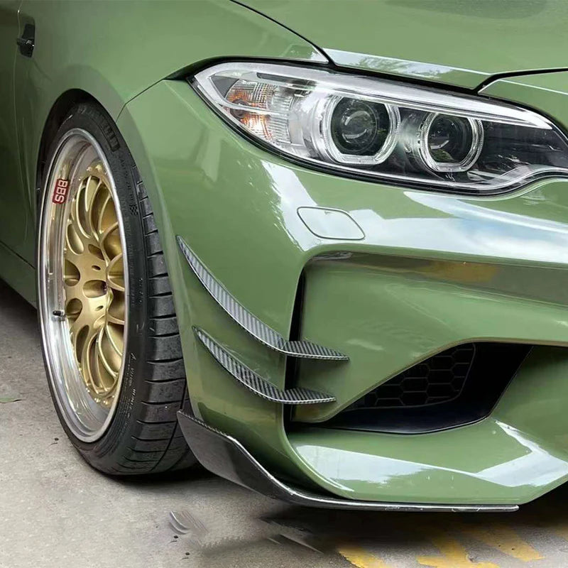 BMW M2 F87 AC STYLE DRY CARBON FRONT BUMPER CANARDS