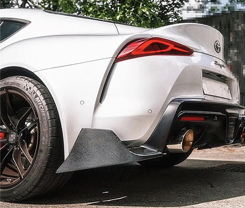 AG Style Carbon Fiber Rear Canard Splitters - Toyota A90 GR Supra