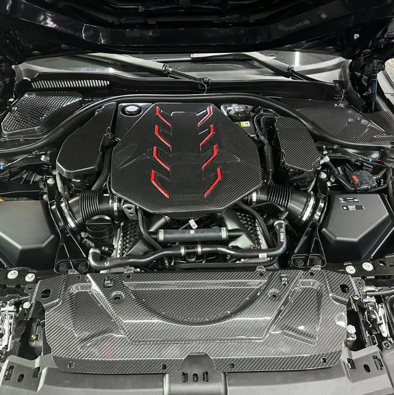 BMW M5 G90 DRY CARBON FIBER ENGINE COVER