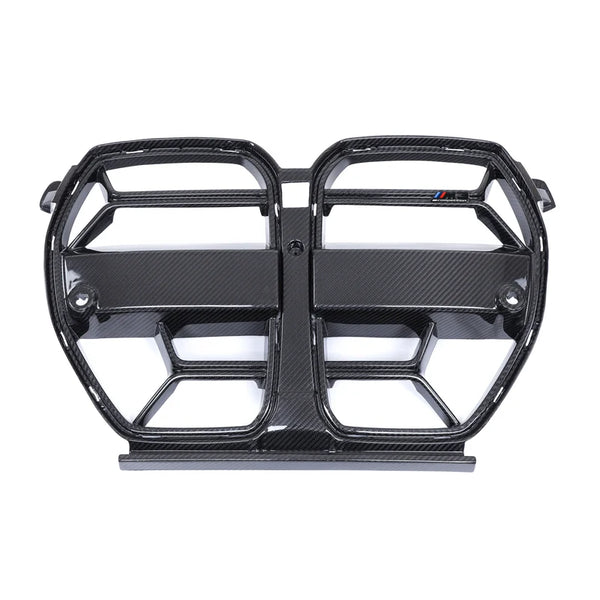 BMW M3/M4 G80/G82 CSL STYLE DRY CARBON FIBER FRONT GRILLE (With emblem)