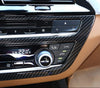 BMW 5 SERIES G30 DRY CARBON FIBER LHD DASHBOARD AC CONTROL COVER TRIM