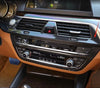 BMW 5 SERIES G30 DRY CARBON FIBER LHD DASHBOARD AIR CONDITIONER VENTS COVER TRIM