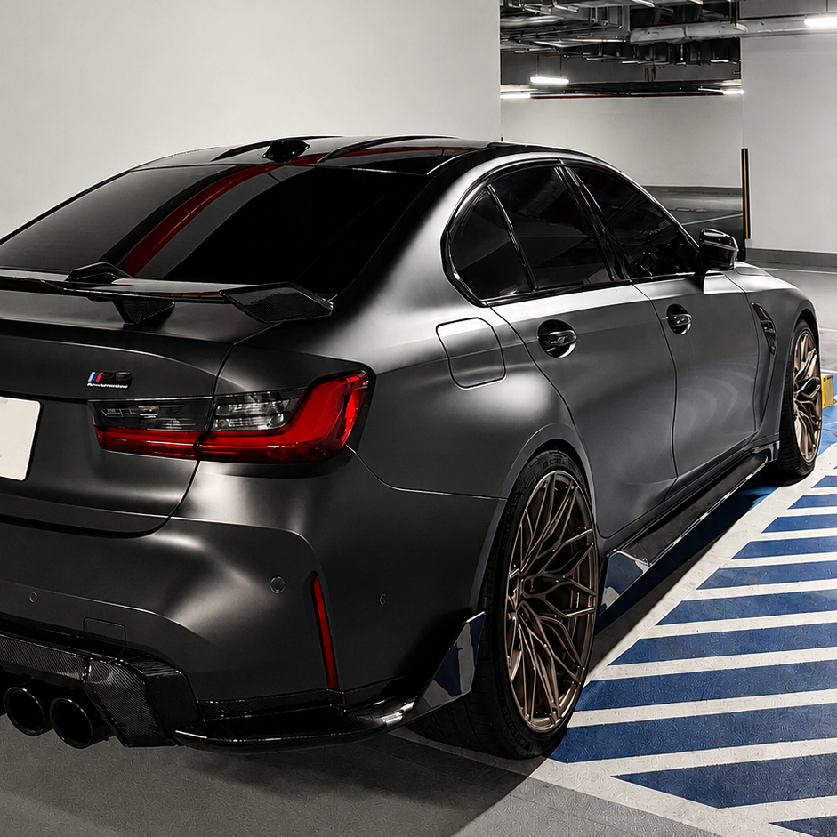 MP Style Dry Carbon Fiber Rear Wing - BMW G80 M3 & G82 M4