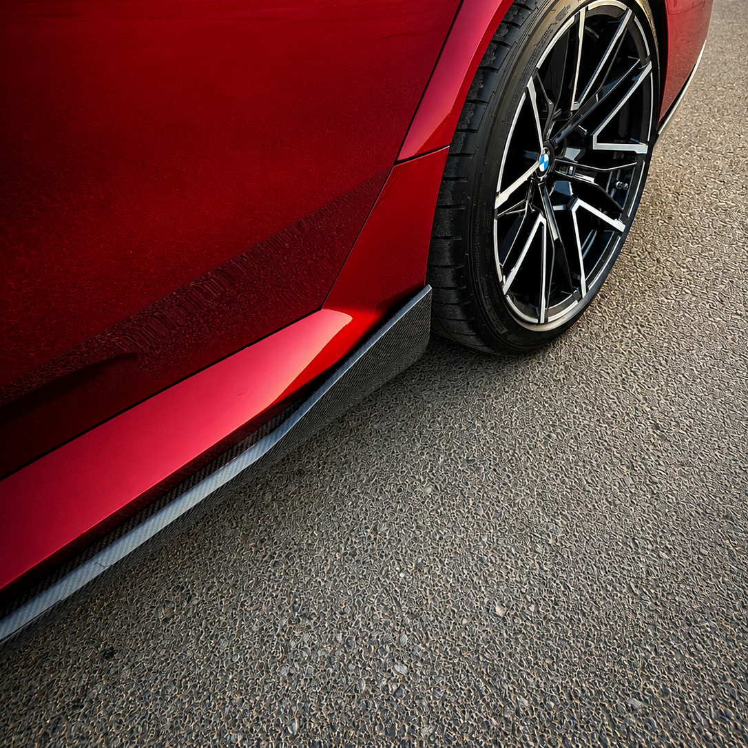 BMW 5 SERIES G90 G99 MP STYLE DRY CARBON FIBER SIDE SKIRTS