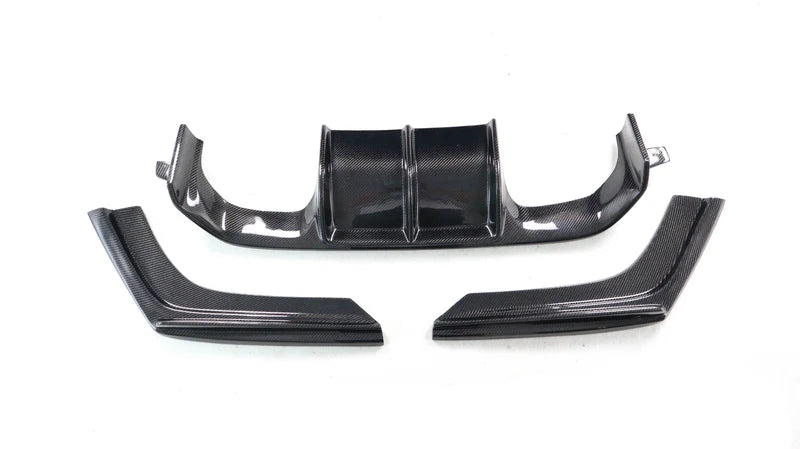 BMW M2 F87 V STYLE CARBON FIBER REAR DIFFUSER 3 PIECES