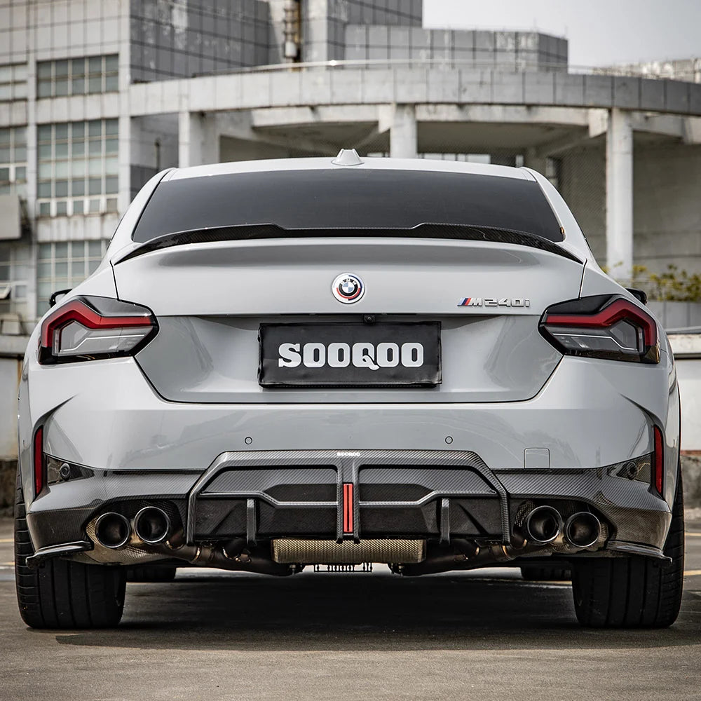 SOOQOO BMW 2 Series G42 Rear Spats In Prepreg Carbon Fiber