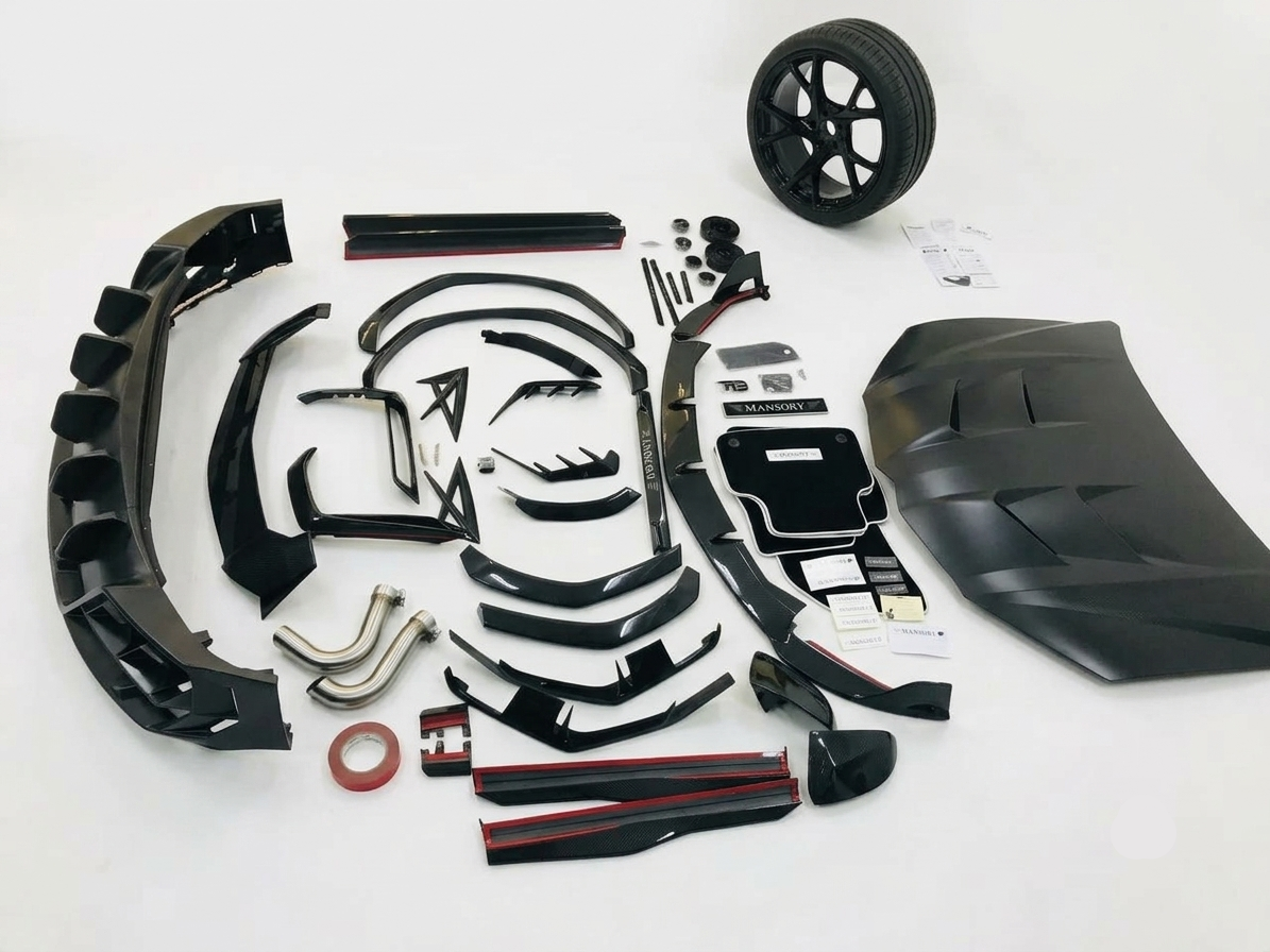 LAMBORGHINI URUS MANSORY STYLE WIDEBODY COUPE & CARBON FIBER CONVERSION KIT + Alloy Wheels