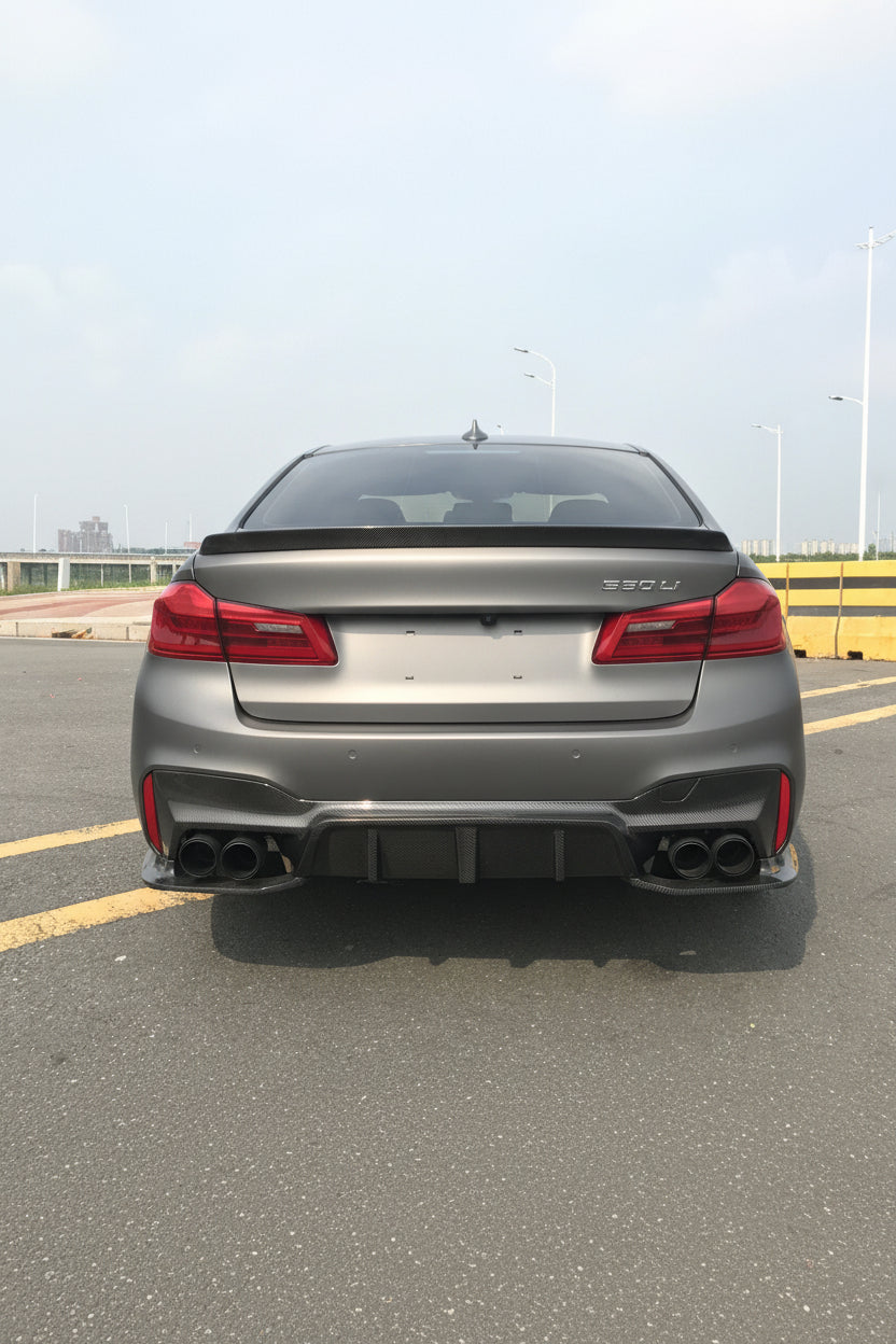 BMW 5 SERIES G30 3D STYLE CARBON FIBER REAR DIFFUSER