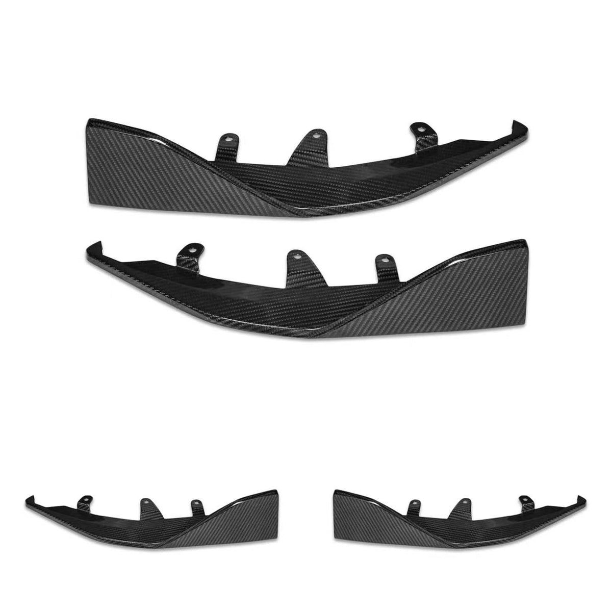BMW 2 SERIES G42 AD STYLE DRY CARBON FIBER REAR SPLITTERS