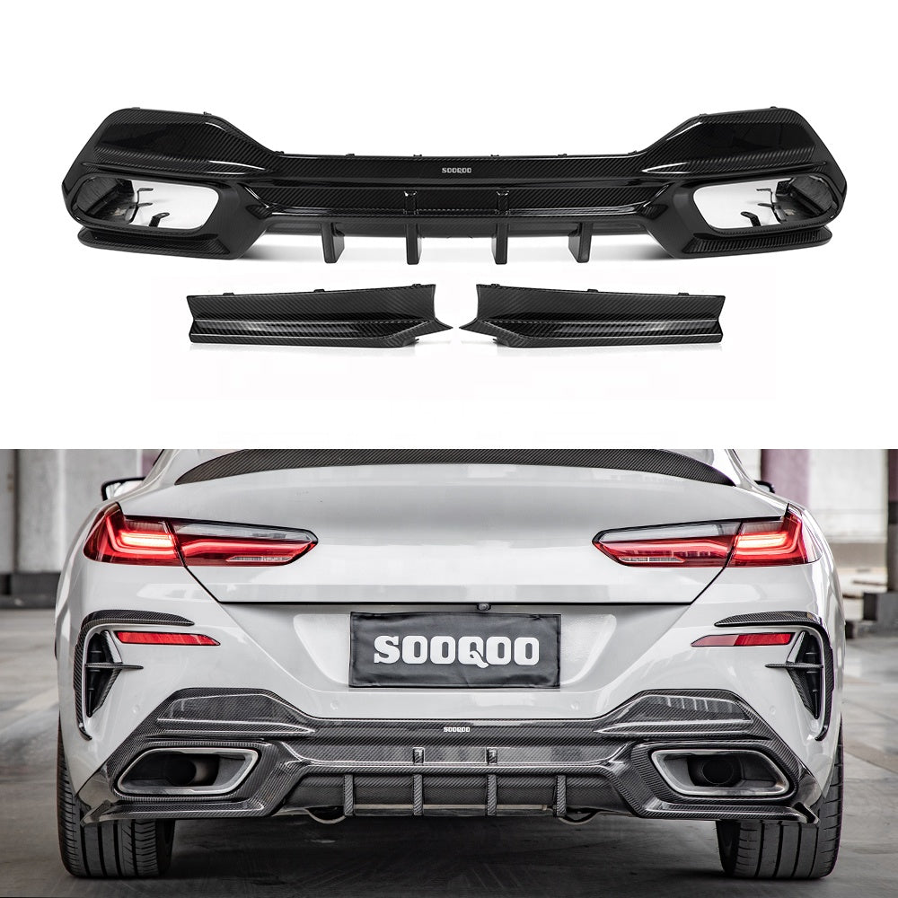 BMW 8 Series G16 Dry Carbon SOOQOO Rear Diffuser 2020-UP