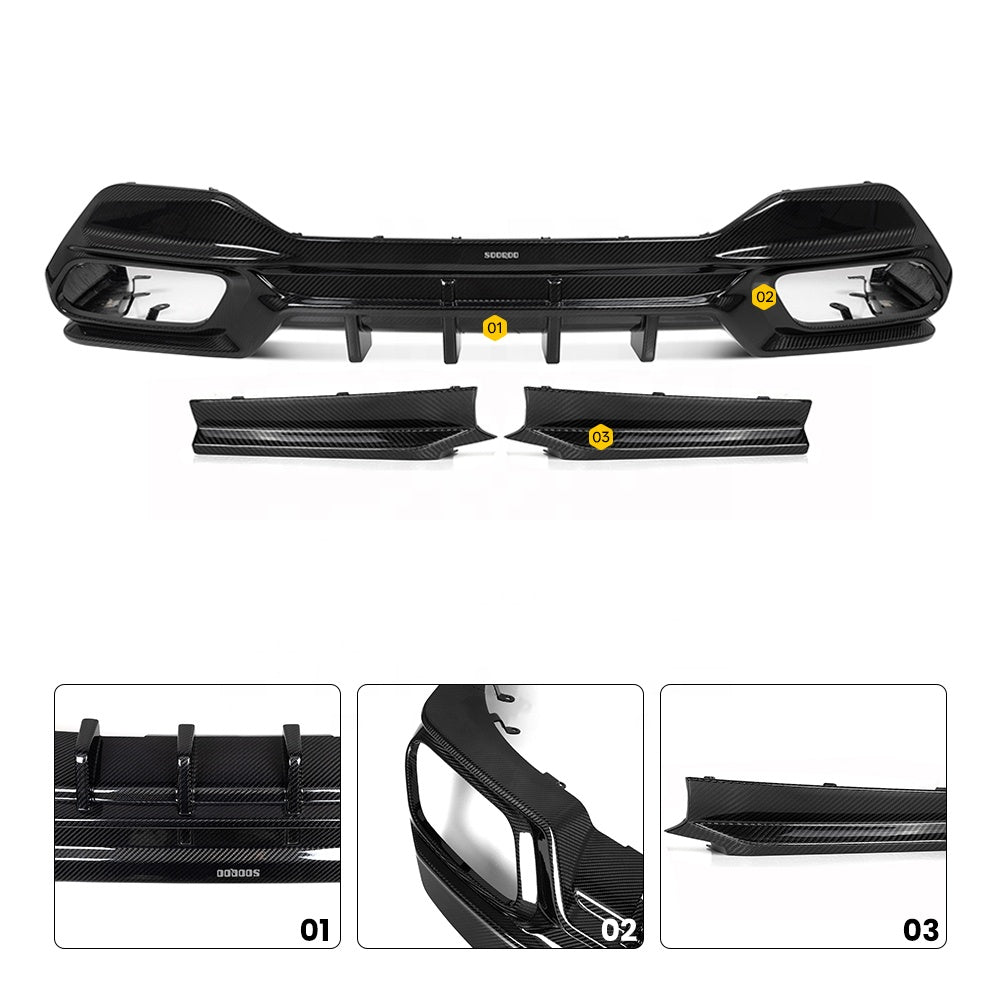 BMW 8 Series G16 Dry Carbon SOOQOO Rear Diffuser 2020-UP