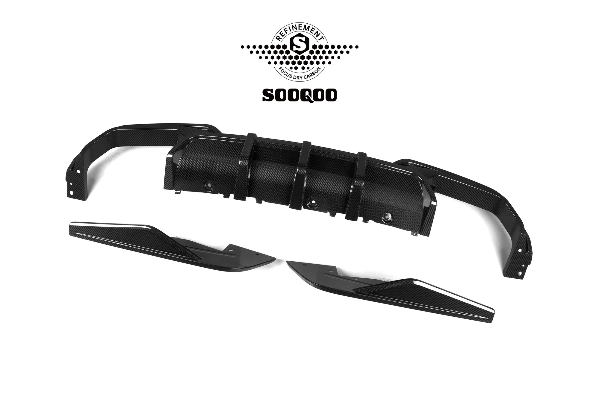 BMW M8 F91 / F92 / F93 SOOQOO STYLE DRY CARBON FIBER REAR DIFFUSER
