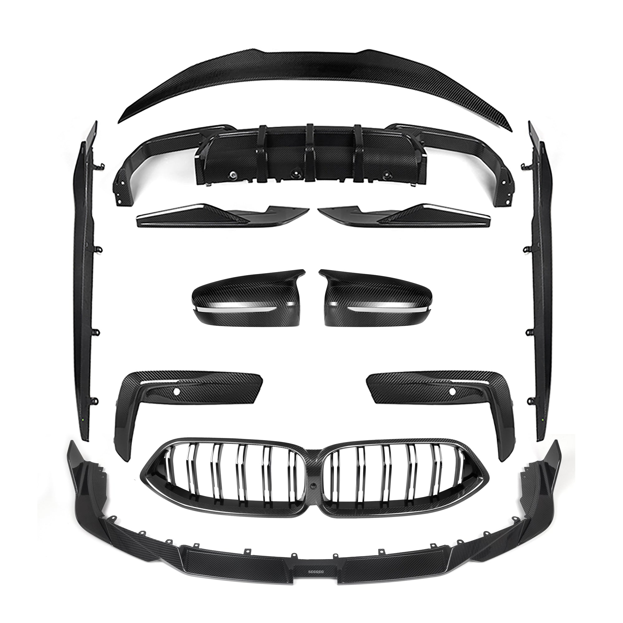 BMW M8 F91 / F92 / F93 SOOQOO STYLE DRY CARBON FIBER 7-PIECE BODY KIT