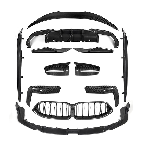 BMW M8 F91 / F92 / F93 SOOQOO STYLE DRY CARBON FIBER 7-PIECE BODY KIT