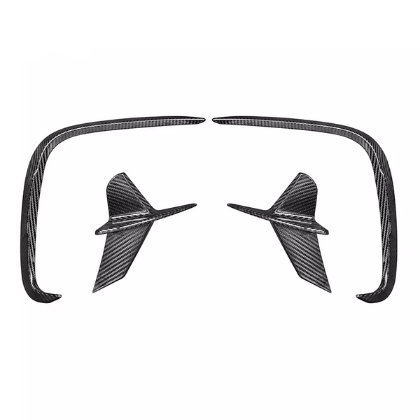 DRY CARBON FIBER REAR FENDER CANARDS BMW 8-SERIES F91 / F92 / F93