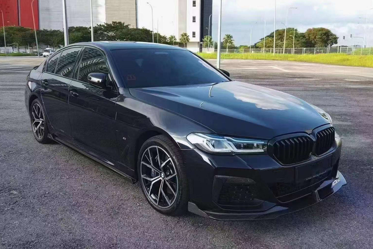 BMW 5 SERIES G30 IHC STYLE DRY CARBON FIBER FRONT BUMPER LIP DIFFUSER
