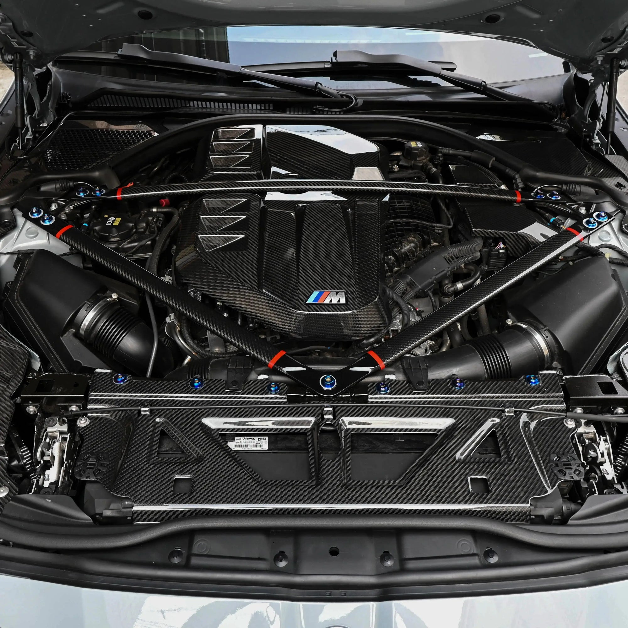 BMW G8X Genuine Dry Carbon Fiber Engine Cover – Trim Set for Engine Bay