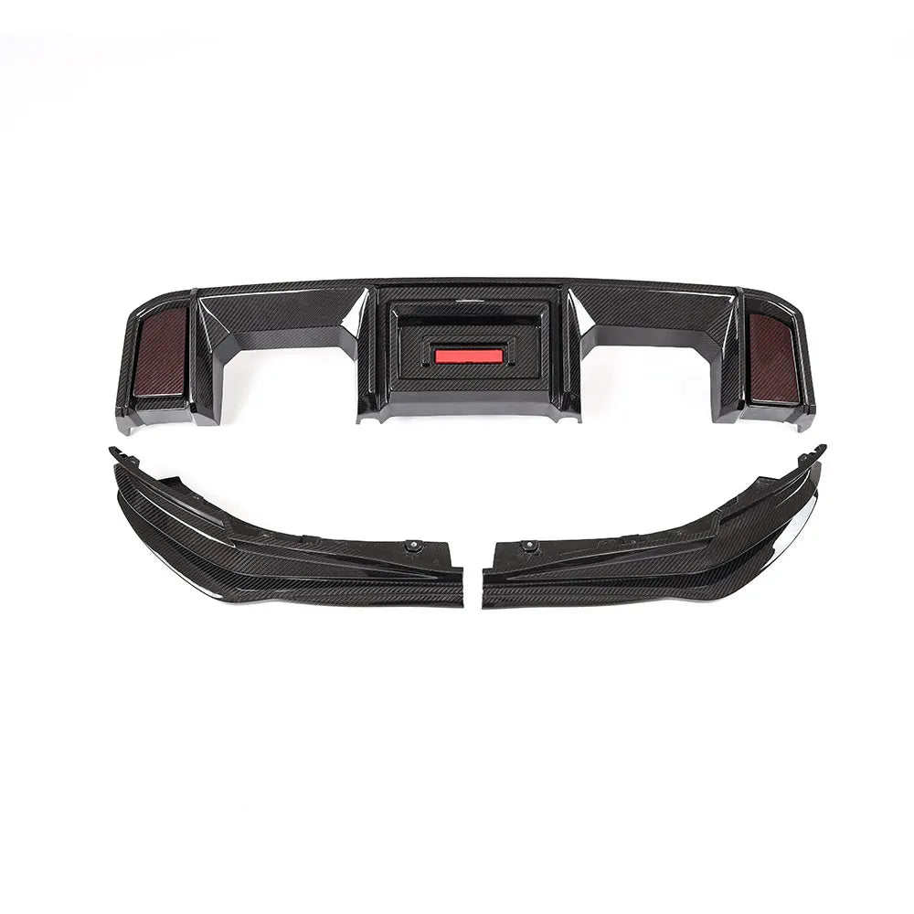BMW G8X Dry Carbon Fiber AX Style Rear Diffuser with Corner Wraps