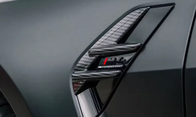 BMW G8X Dry Carbon Fiber Front Fender Wing Splitters (2pc Set)