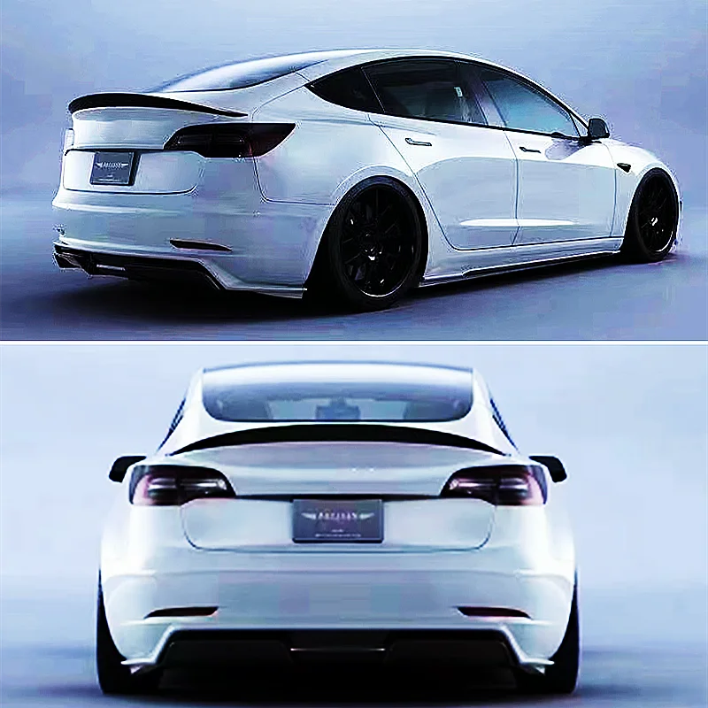 Tesla Model 3 2017–2023 Carbon Fiber Rear Trunk Spoiler