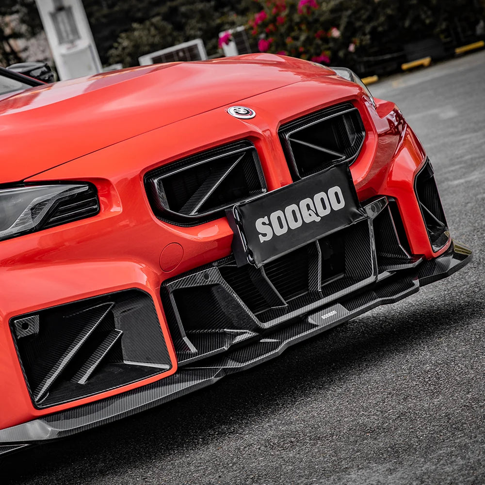 SOOQOO V2 BMW M2 G87 Front Lip In Prepreg Carbon Fiber