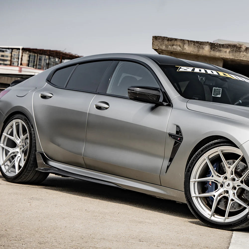 BMW M8 GRAN COUPE F93 / G16 SQ STYLE DRY CARBON FIBER SIDE SKIRTS