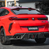 SOOQOO BMW X6M F96 Rear Diffuser W/Brake Light In Prepreg Carbon FIber