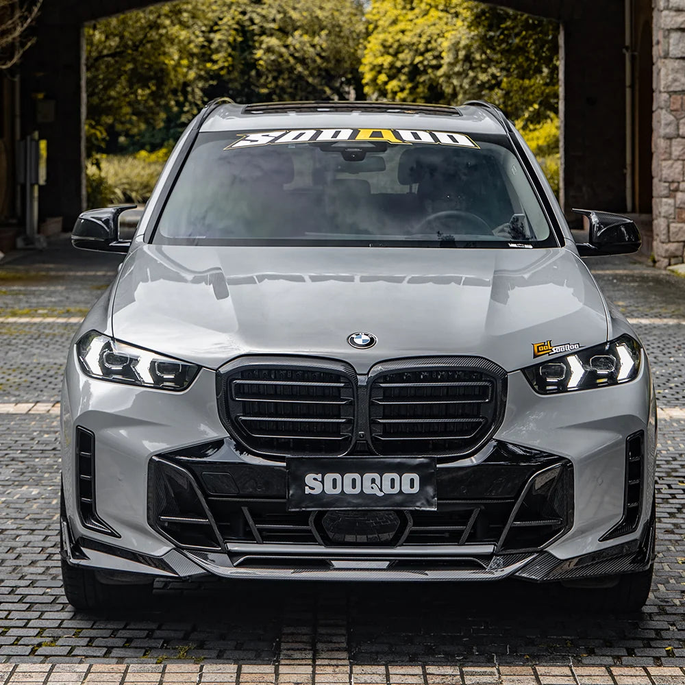 SOOQOO BMW X5 G05 LCI Front Lip In Prepreg Carbon Fiber