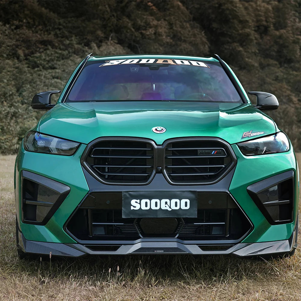 SOOQOO BMW X5M F95 LCI Front Lip In Prepreg Carbon Fiber