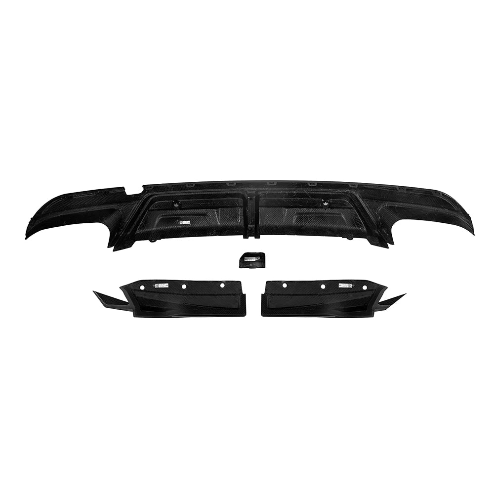 SOOQOO BMW X5M F95 Rear Diffuser W/Brake Light In Prepreg Carbon Fiber