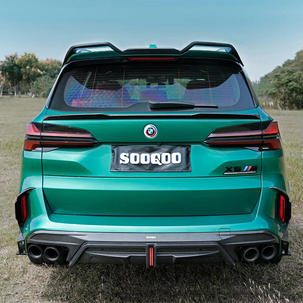 SOOQOO BMW X5M F95 Facelift Rear Bumper Insert In Prepreg Carbon Fiber
