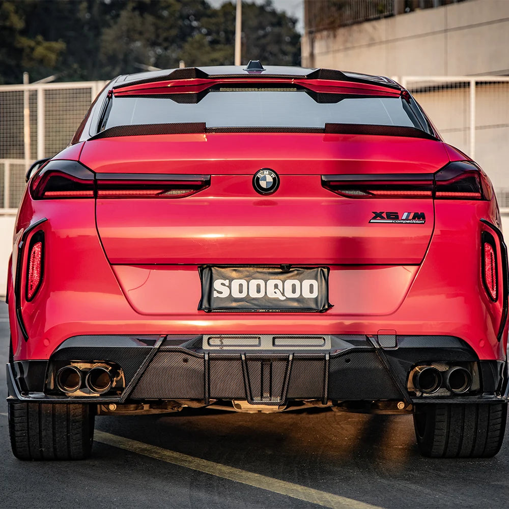 SOOQOO BMW X6M F96 Roof Spoiler In Prepreg Carbon Fiber