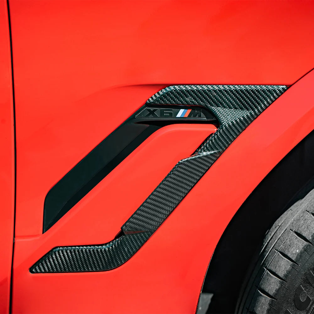 SOOQOO BMW X6M F96 Side Fender Trim In Prepreg Carbon Fiber