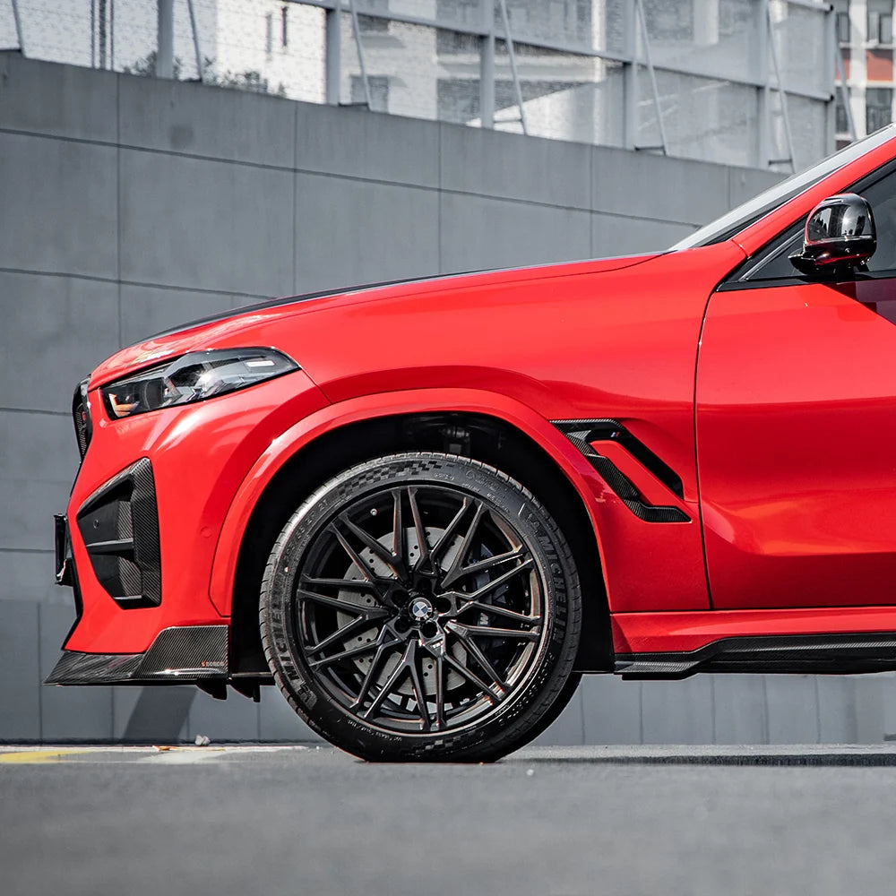 SOOQOO BMW X6M F96 Side Fender Trim In Prepreg Carbon Fiber