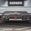 SOOQOO BMW 2 Series G42 Rear Diffuser W/brake Light In Prepreg Carbon Fiber