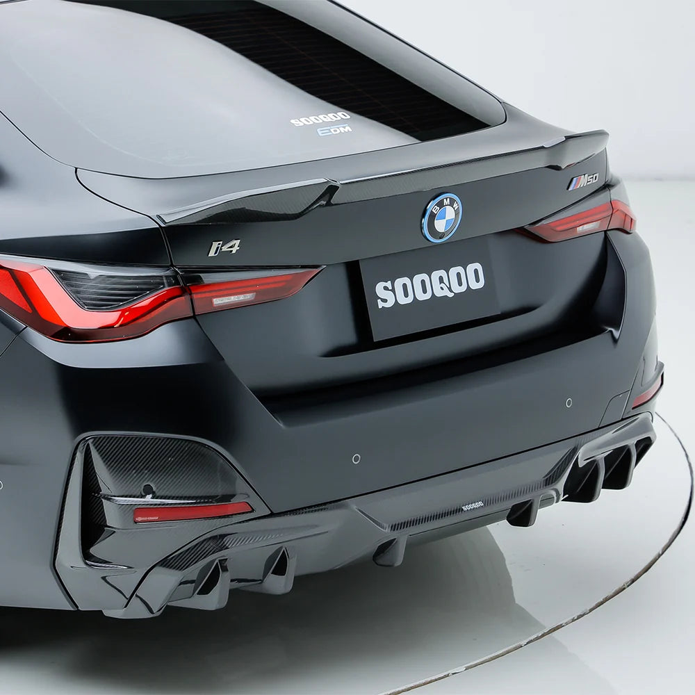 SOOQOO BMW I4 G26 Rear Diffuser In Prepreg Carbon Fiber