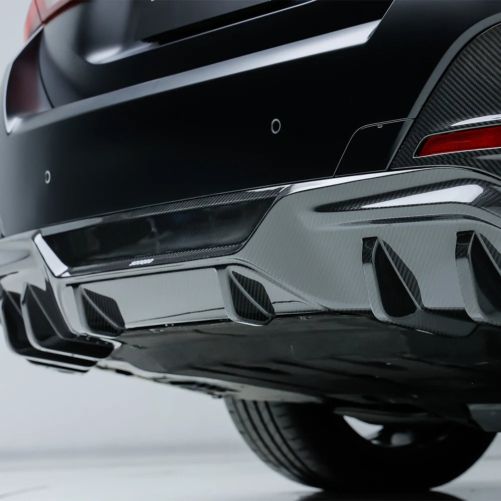 SOOQOO BMW I4 G26 Rear Diffuser In Prepreg Carbon Fiber
