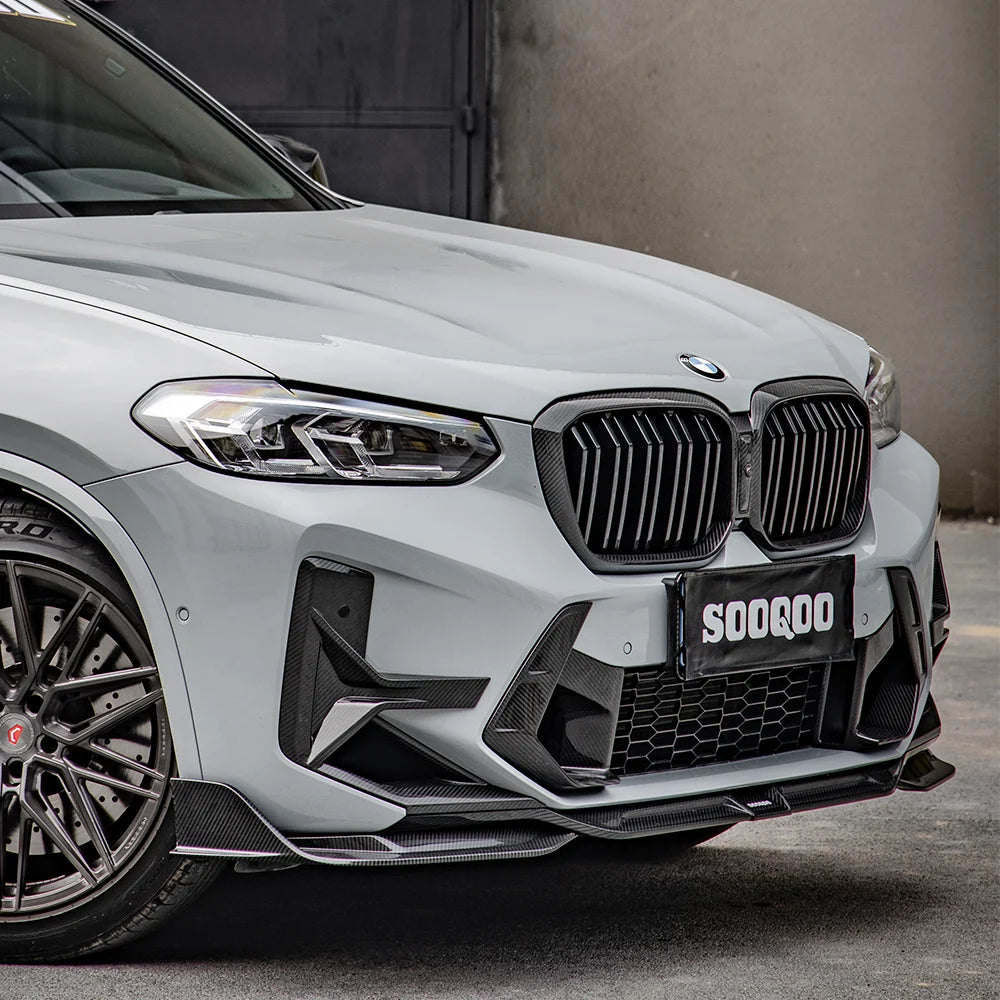 SOOQOO V1 BMW X3M F97 / X4M LCI Front Lip In Prepreg Carbon Fiber