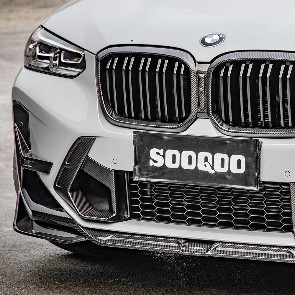 SOOQOO V1 BMW X3M F97 / X4M LCI Front Lip In Prepreg Carbon Fiber