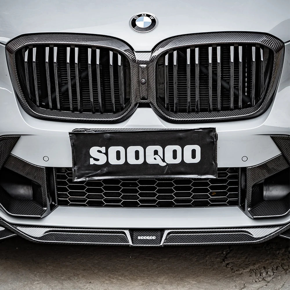 SOOQOO V1 BMW X3M F97 / X4M LCI Front Lip In Prepreg Carbon Fiber