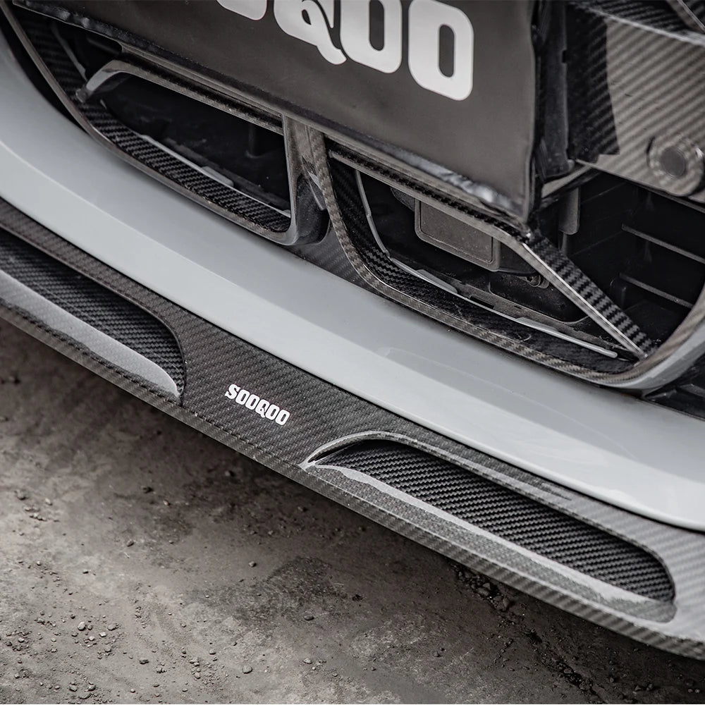 SOOQOO BMW 4 Series G26 Front Lip In Prepreg Carbon Fiber