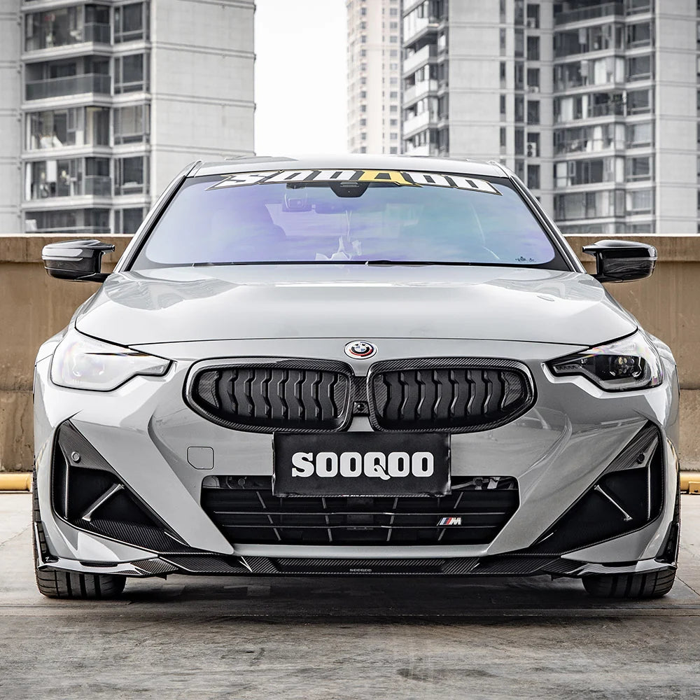 SOOQOO BMW 2 Series G42 Front Lip In Prepreg Carbon Fiber