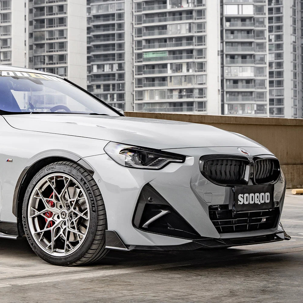SOOQOO BMW 2 Series G42 Front Lip In Prepreg Carbon Fiber