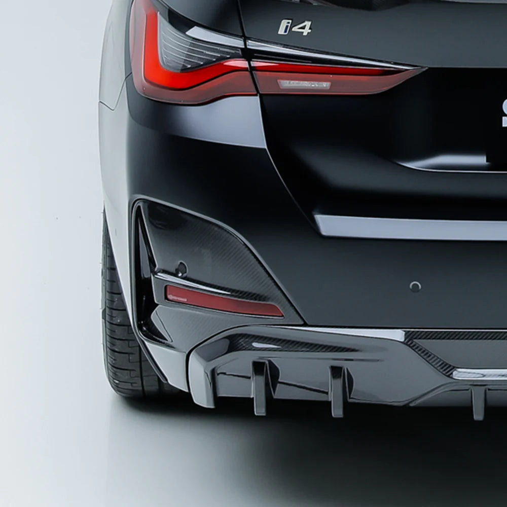 SOOQOO BMW 4 Series G26 Rear Bumper Inserts In Prepreg Carbon Fiber