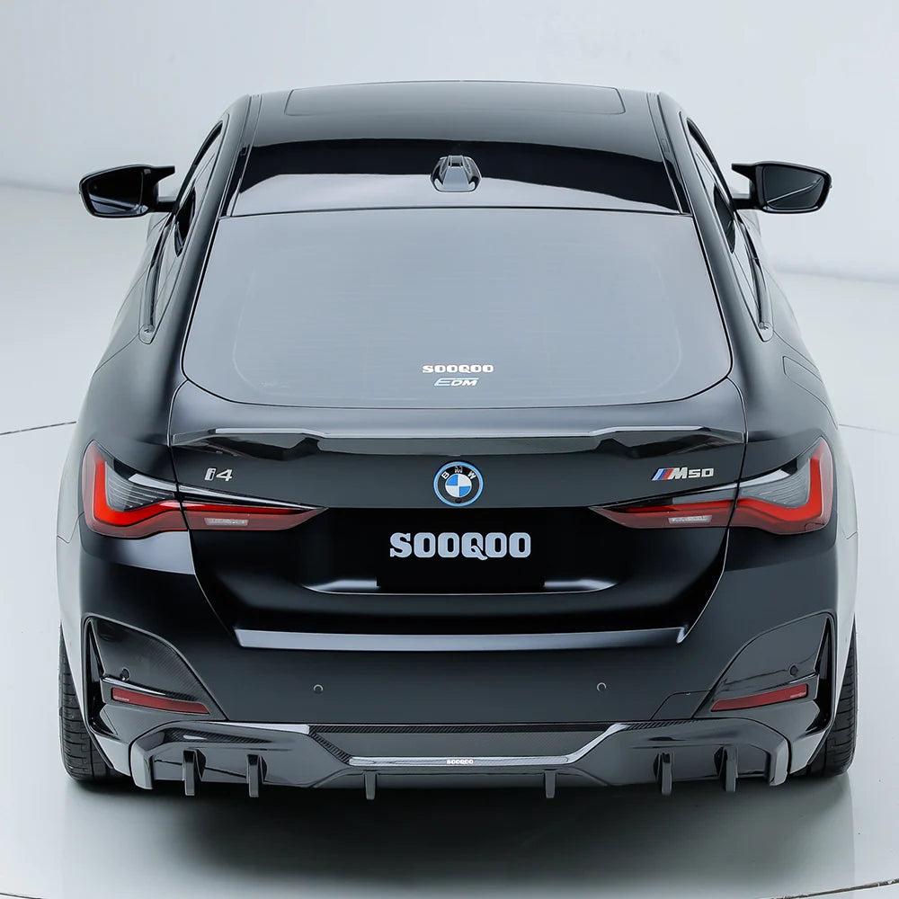 SOOQOO BMW 4 Series G26 Rear Bumper Inserts In Prepreg Carbon Fiber