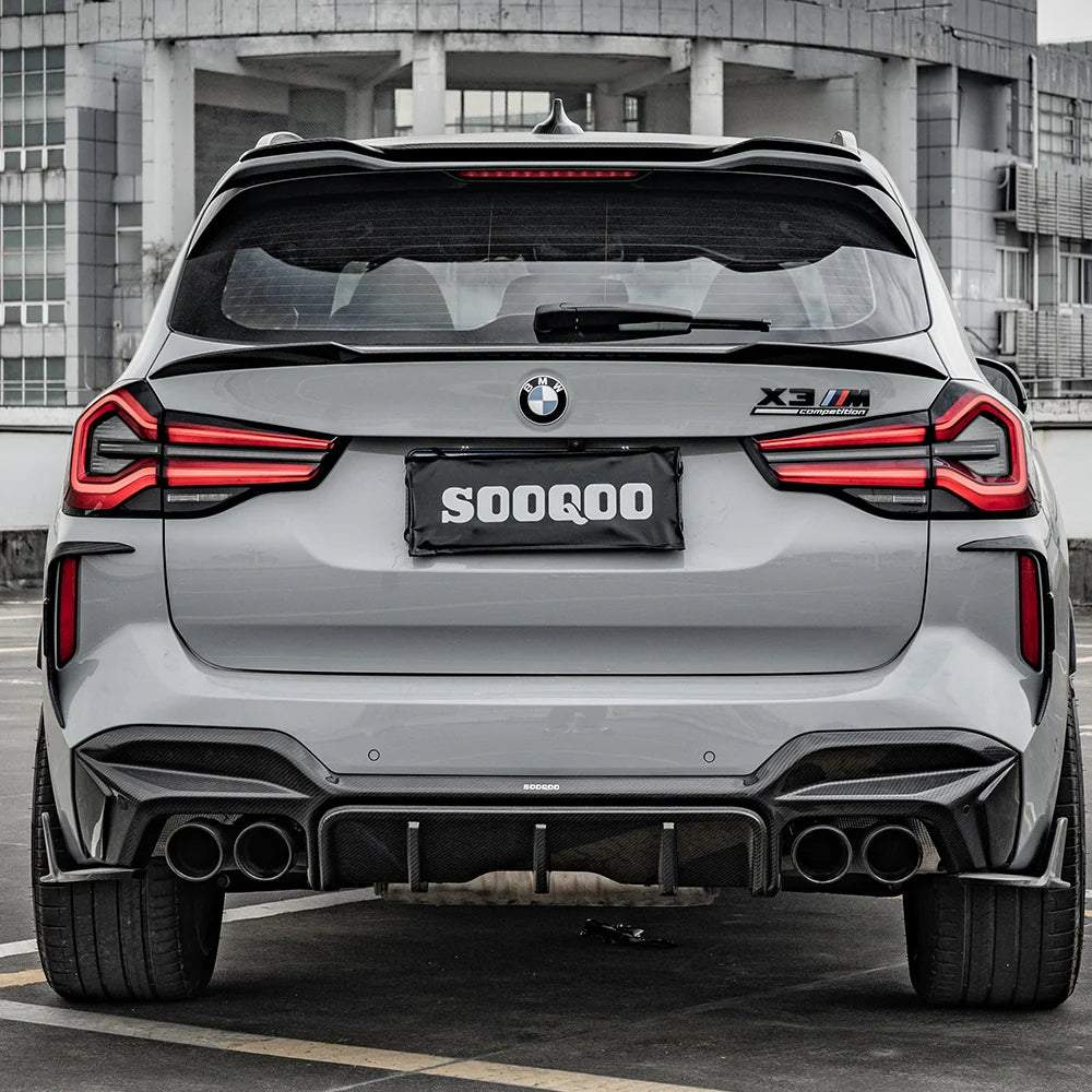 SOOQOO BMW X3M F97 LCI Rear Diffuser In Prepreg Carbon Fiber