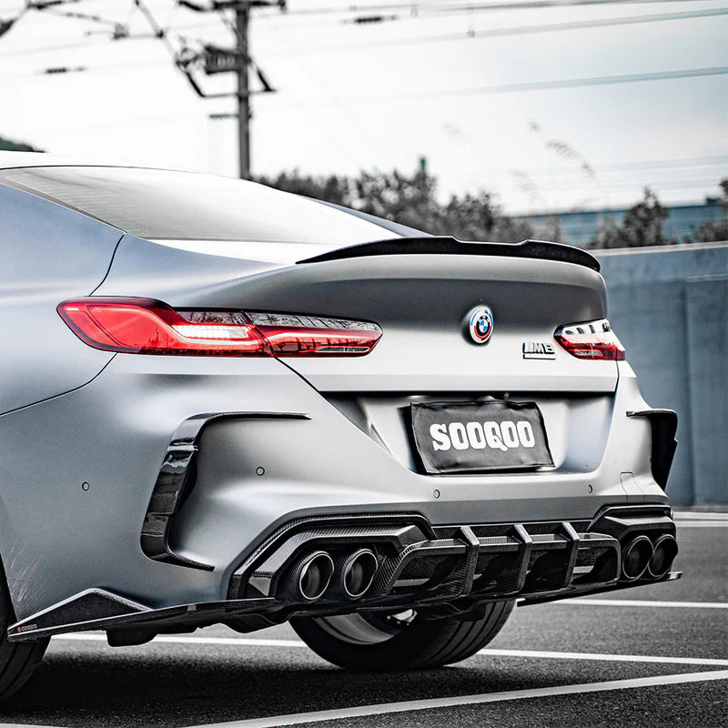 BMW M8 F91 / F92 /93 SOOQOO STYLE DRY CARBON FIBER REAR BUMPER VENT TRIMS