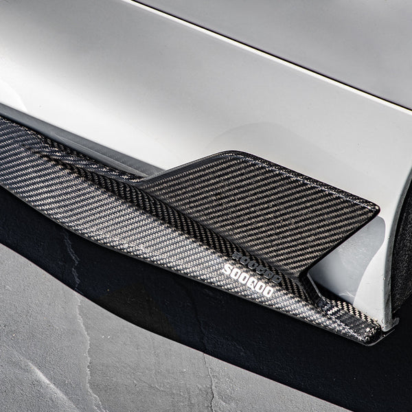 SOOQOO STYLE DRY CARBON FIBER SIDE SKIRT EXTENSIONS BMW 8-SERIES F91 / F92