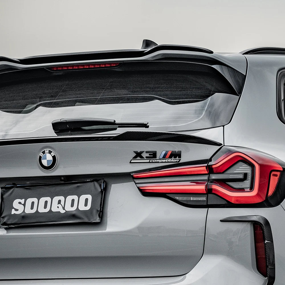 SOOQOO BMW X3M F97 Rear Spoiler In Prepreg Carbon Fiber