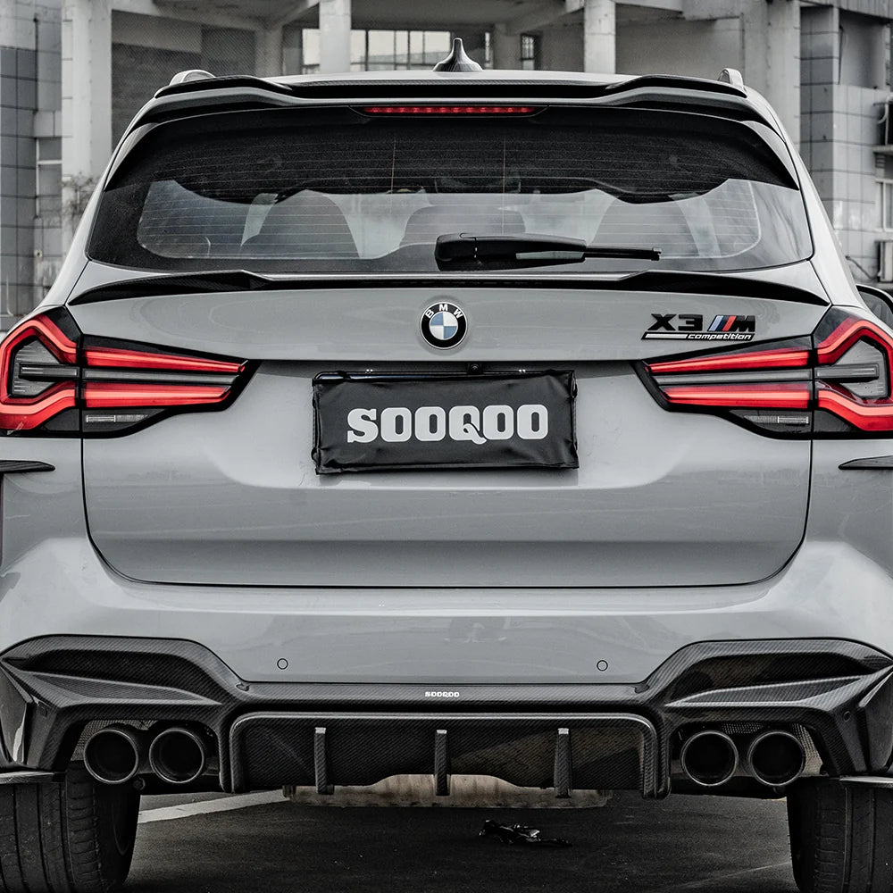 SOOQOO BMW X3M F97 Rear Spoiler In Prepreg Carbon Fiber